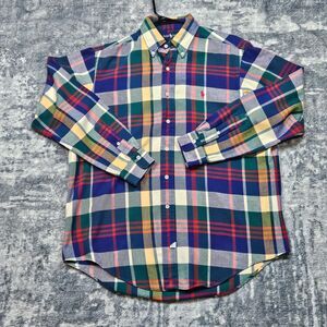 Ralph Lauren Flannel Shirt Men’s Large Multi-Color Plaid Long Sleeve Button Up